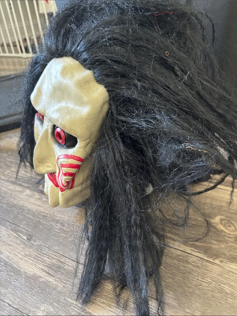 Kids Evil Puppet Mask Halloween Costume - White, Black & Red